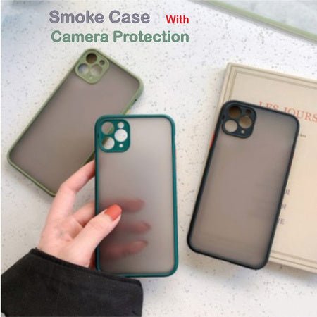 24798 Camera Lens Protector Shockproof Full Body Cover Enhanced Corner Translucent Matte Hard Back Slim Protective Phone Case Smoke Camera Protection Case Man Woman Case - My StoreMobile AccessoriesWukusy