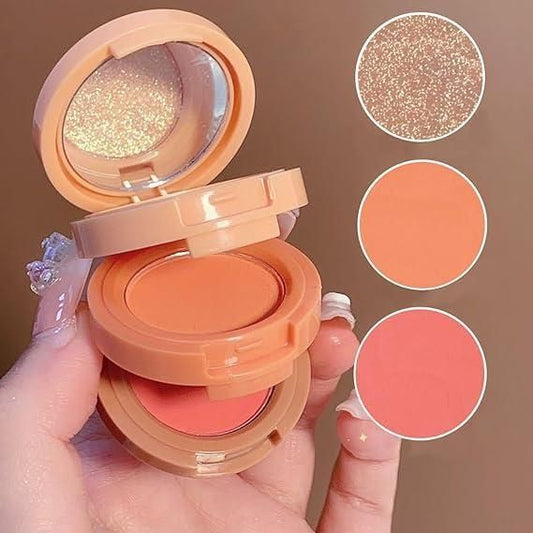 3 in1 Face Blusher + Highlighter